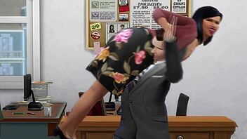 Boss shows porn to everyone at work in office parody