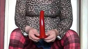 i deepthroat a dildo dick as a crossdresser, feeling shy yet excited