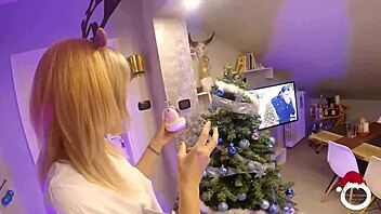 Ursula, let’s get wild while decorating the Christmas tree!