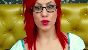 Hot Redhead With Glass Pepper