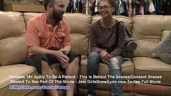 Angel Santana's First Gyno Exam on Hidden Camera