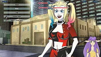 does harley quinn get facial cumshot in uncensored hentai?