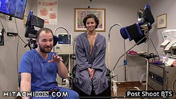 Freshman rebel Wyatt's intense physical with doctor in Tampa ends in orgasm using Hitachi magic wand