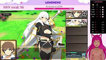 Cute VTuber Lewdneko's sensual gameplay in Evenicle Part 2