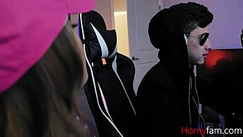 Stepsis Hints At Gobbling Gamer Cock With Big Tits.