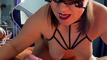 Stepson pleasures stepmom with creamy blowjob and more