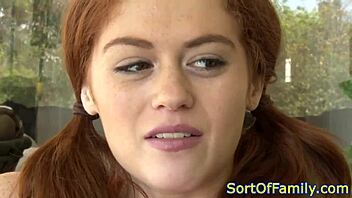Ginger Stepteen 18+ Gets Plowed by Older Black Cock in Taboo Doggy Style Close-Up