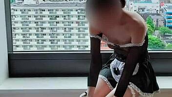 Asian Maid Cosplay Photoshoot In Sheer Costume