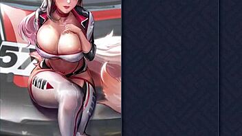 Ep1 racer girl Mikami teases in kinky anime 😏
