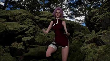 sakura, show us that shinobi dance in the forest now