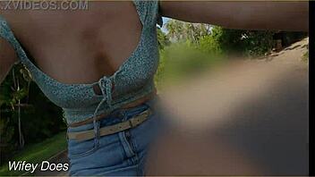 Wife Flashes Tits In Bike Ride In Public Streets