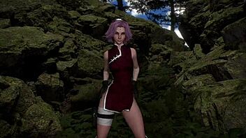 sakura, show us that shinobi dance in the forest now