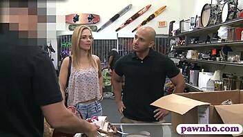 Holy! Amateur Babe with Glasses Fucked Hard by Pawn Keeper!