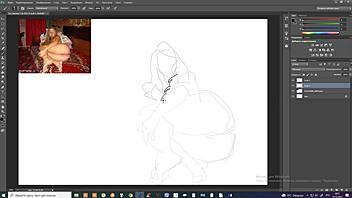 i created this sexy anime digital art with big ass and feet