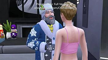 I play naughty girl for santa's blowjob and fucking.