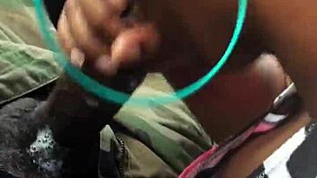 Exciting car scene with cumshot