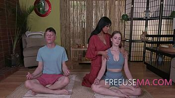 Milf ritual in snow with Ember Snow