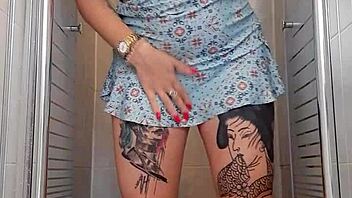 alina takes a sexy shower in the bathroom