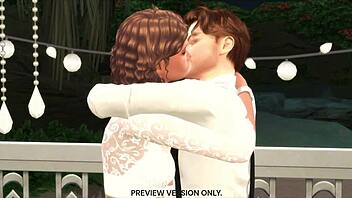 Harry's wild wedding night in 3D hentai preview