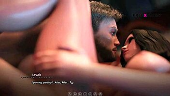 Atlas jebe Leyalo v bazenu, mineta in lizanje pičke na tleh