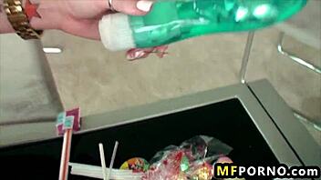 huge tit babe emmanuelle london can't wait to get home and masturbate with her dildo