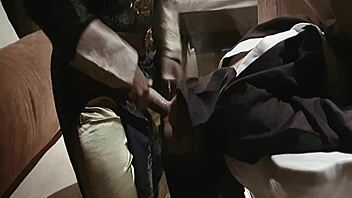 young beautiful girl in rough roleplay struggle