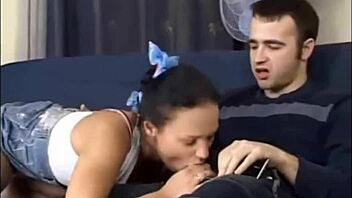 Surprise for sister with cum and blowjob