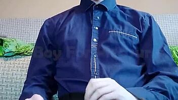 teen boy cums on clothes for pleasure