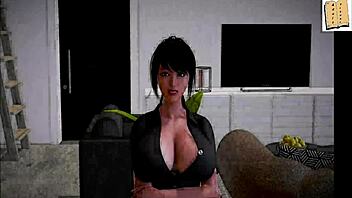 Teen in new family hentai adventure