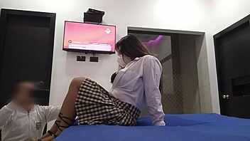 dirty teacher and lazy student in math class romance