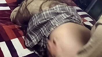 Mexican Student in Uniform Gets Cum on Ass After Class. Is She Naughty Enough?