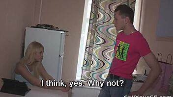 lindsey olsen takes double cumshot for pay