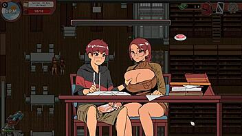 诡异奶子生活色情游戏，书呆女孩在公共图书馆手淫