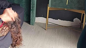 A hardcore romp with my well-endowed neighbor in our bed, ending in a messy creampie