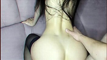 Brunette in stockings gets anal in doggy!