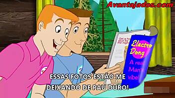 Brazilian gay pornstar in sex cartoon.