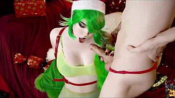 grinch hot christmas creampie mollyredwolf riding with panties and shoes
