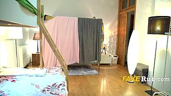 She got caught cheating but flipped it into a dorm threesome.