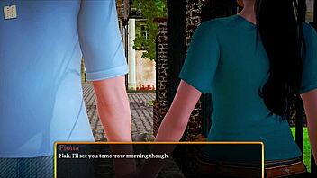 Teen brunette with big tits in family game