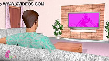 3D animated Indian cartoon porn featuring a trustworthy auntie