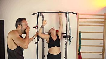 personal trainer fucks client in gym passionately