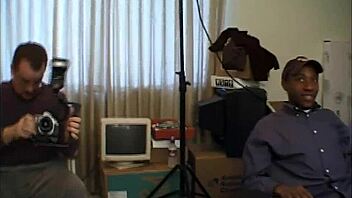 Chubby ebony in latex gets pounded doggystyle. Big ass and cum in hardcore action.