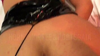 destroyed by hornyhorsee in latex skirt with big black cock facial