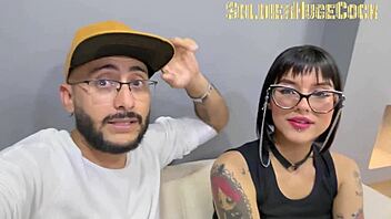 Stunning tattooed Latina kicks off porn career with epic deepthroat! 😲