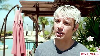 wife cuckolding husband, fucking other guy in front of him