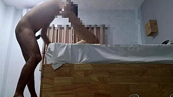 burmese girl stands straight and has sex