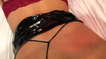 destroyed by hornyhorsee in latex skirt with big black cock facial