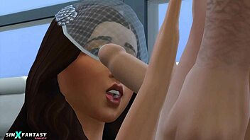 Hot Love with Liberty Lee in Sims 4 Wedding Cumshot Scene
