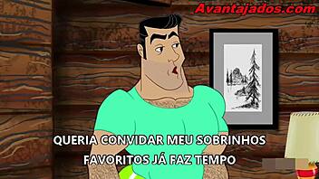 Gay Brazilian pornstar in steamy cartoon sex scene