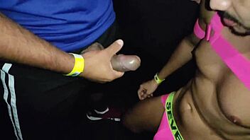 Wild gay orgy with bareback action and rough fingering